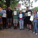 Merrist Wood College with their certificates of achievement and new Smallholders book